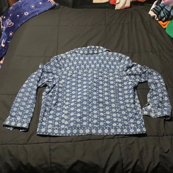Denim&Co ~ Blue and White Patterned Jacket (XL) - Picture 12 of 14